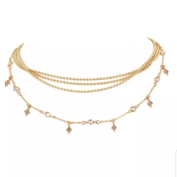 *Claudia* Layered Gold Necklace - Picture 2 of 6